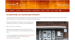 Desktop Screenshot of fysiotherapiehofmijster.nl